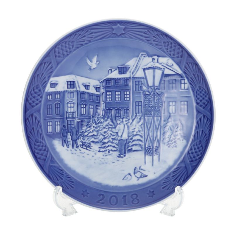 ロイヤルコペンハーゲン（Royal Copenhagen） イヤープレート 2018年 「CHRISTMAS TREE MARKET」