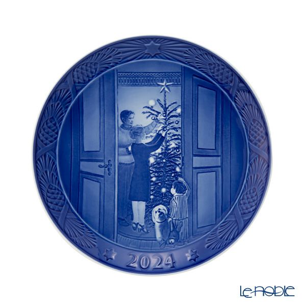 ロイヤルコペンハーゲン（Royal Copenhagen） イヤープレート 18cm 2024年／令和6年 「CHRISTMAS ANTICIPATION 楽しみなクリスマス」