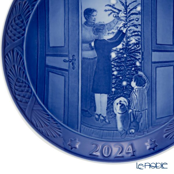 ロイヤルコペンハーゲン（Royal Copenhagen） イヤープレート 18cm 2024年／令和6年 「CHRISTMAS ANTICIPATION 楽しみなクリスマス」