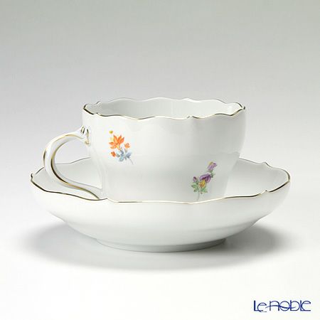 マイセン（Meissen） ビンテージフラワー2 04c003／00582 コーヒーカップ＆ソーサー 200ml 野バラ