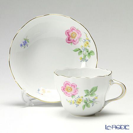 マイセン（Meissen） ビンテージフラワー2 04c003／00582 コーヒーカップ＆ソーサー 200ml 野バラ
