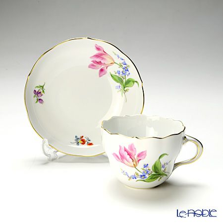 マイセン（Meissen） ビンテージフラワー2 コーヒーカップ＆ソーサー 200ml チューリップ 04c006／00582