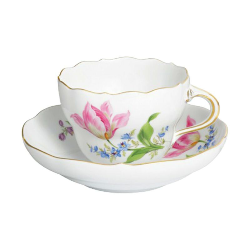 マイセン（Meissen） ビンテージフラワー2 コーヒーカップ＆ソーサー 200ml チューリップ 04c006／00582
