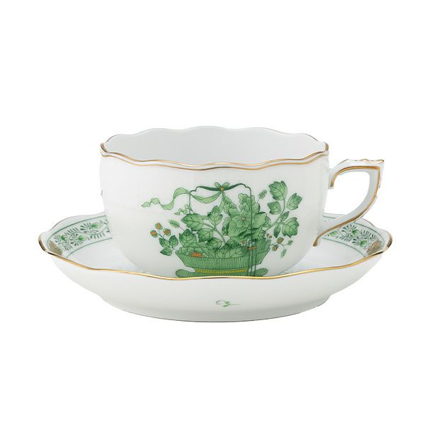 ヘレンド (HEREND) 清の花籠 CN 00724-0-00／724 ティーカップ＆ソーサー 200ml