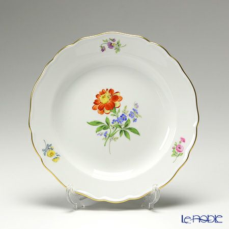 マイセン（Meissen） ベーシックフラワー（二つ花） 040110／00501／30 プレート 18cm Motiv No.30 クジャク草