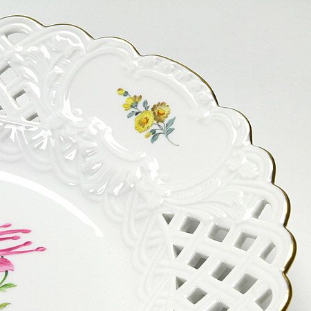 マイセン（Meissen） ベーシックフラワー（二つ花） 040110／54804 透かしプレート 29cm