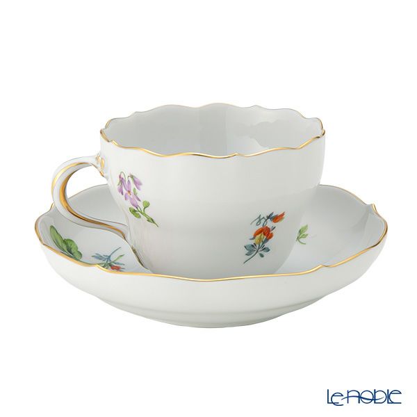 マイセン（Meissen） ベーシックフラワー（二つ花） コーヒーカップ＆ソーサー 200ml オダマキ 040110／00582／02