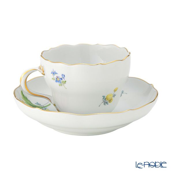 マイセン（Meissen） ベーシックフラワー（二つ花） コーヒーカップ＆ソーサー 200ml アスター 040110／00582／03