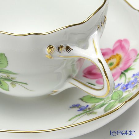 マイセン（Meissen） ベーシックフラワー（二つ花） 040110／00582／13 コーヒーカップ＆ソーサー 200ml Motiv No.13 野バラ