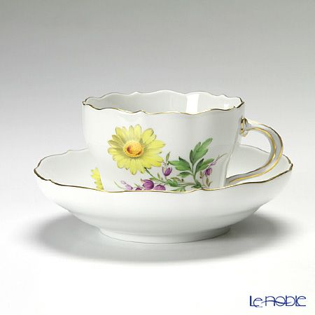 マイセン（Meissen） ベーシックフラワー（二つ花） 040110／00582／25 コーヒーカップ＆ソーサー 200ml Motiv No.25 マーガレット