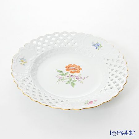 マイセン（Meissen） ベーシックフラワー（二つ花） 040110／54804／20 透かしプレート 29cm ラナンキュラス