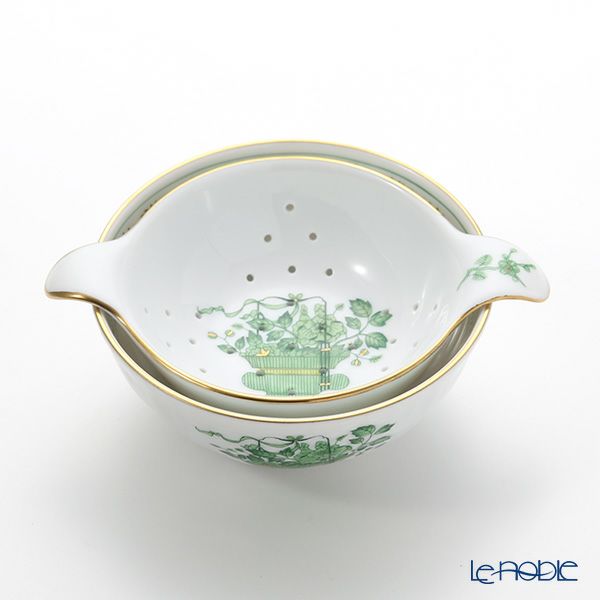 ヘレンド 清の花籠 CN 01453／01454 ティーストレーナー／ボウル