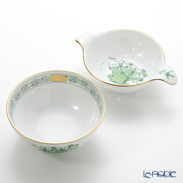 ヘレンド 清の花籠 CN 01453／01454 ティーストレーナー／ボウル