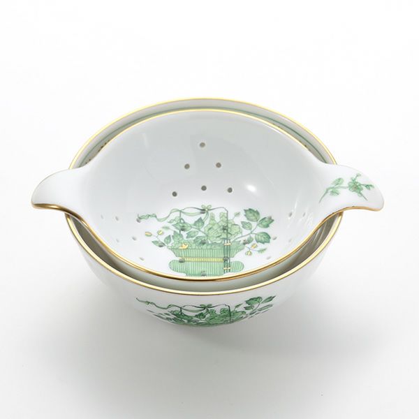 ヘレンド 清の花籠 CN 01453／01454 ティーストレーナー／ボウル
