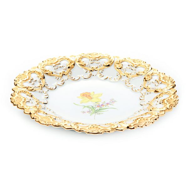 マイセン（Meissen） 040199／54101（54m02）／26 飾り皿（二つ花） 27cm Motiv No.26 スイセン