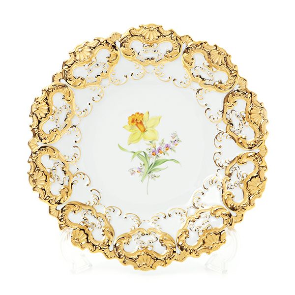 マイセン（Meissen） 040199／54101（54m02）／26 飾り皿（二つ花） 27cm Motiv No.26 スイセン