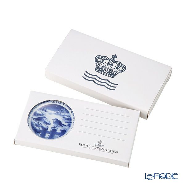 ロイヤルコペンハーゲン（Royal Copenhagen） ミニプラケット／ミニイヤープレート 8cm 2024年／令和6年 BIRDS IN THE SNOW 1070755