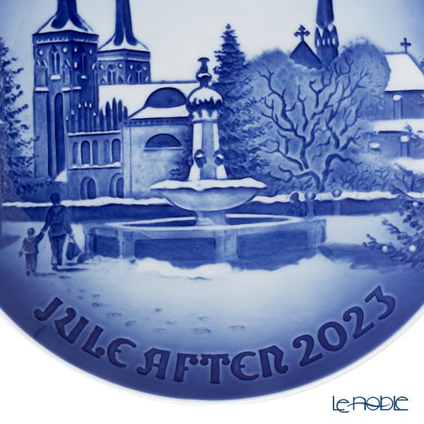 ビングオーグレンダール（Bing＆Grondahl） イヤープレート／クリスマスプレート 2023年／令和5年 「CHRISTMAS IN ROSKILDE ロスキレのクリスマス」18cm 1066056