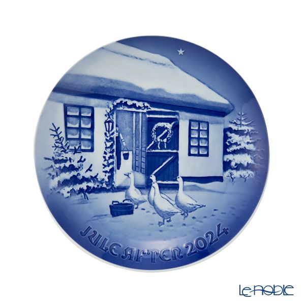 ビングオーグレンダール（Bing＆Grondahl） イヤープレート／クリスマスプレート 2024年／令和6年 「CHRISTMAS IN THE COUNTRYSIDE 田舎のクリスマス」18cm 1070759