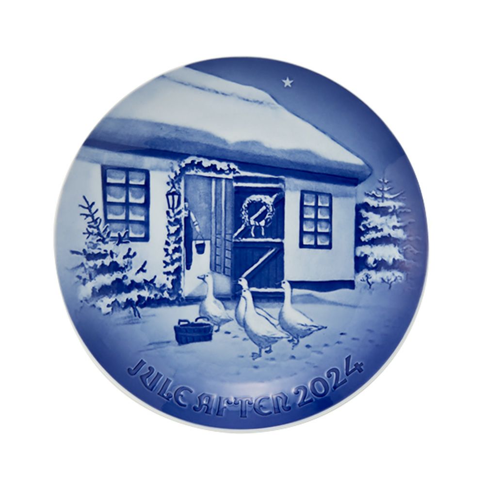 ビングオーグレンダール（Bing＆Grondahl） イヤープレート／クリスマスプレート 2024年／令和6年 「CHRISTMAS IN THE COUNTRYSIDE 田舎のクリスマス」18cm 1070759