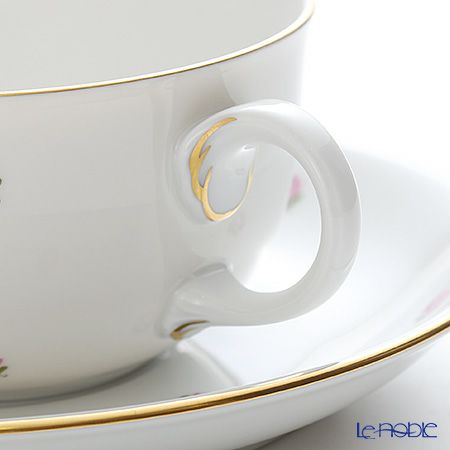 アウガルテン（AUGARTEN） スキャタードローズ（5009） ティーカップ＆ソーサー（S） 200ml（001シューベルトシェイプ）