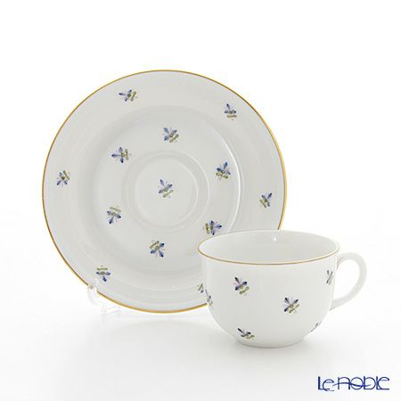 アウガルテン（AUGARTEN） スキャタードコーンフラワー（5010） モカカップ＆ソーサー 80ml（001シューベルトシェイプ）