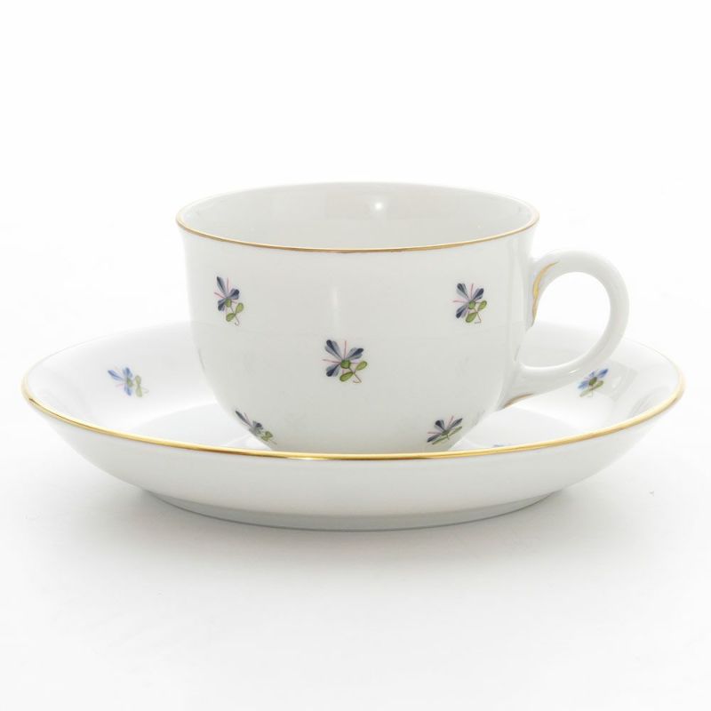 アウガルテン（AUGARTEN） スキャタードコーンフラワー（5010） モカカップ＆ソーサー 80ml（001シューベルトシェイプ）