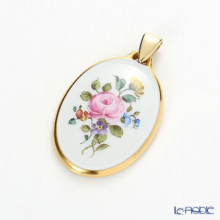 アウガルテン（AUGARTEN） フローラルブーケ（5034） バラ ペンダント（金縁）（753）