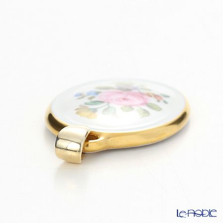 アウガルテン（AUGARTEN） フローラルブーケ（5034） バラ ペンダント（金縁）（753）