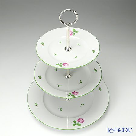 アウガルテン（AUGARTEN） ウィンナーローズ（5089） 3段ケーキプレート 33cm（001）