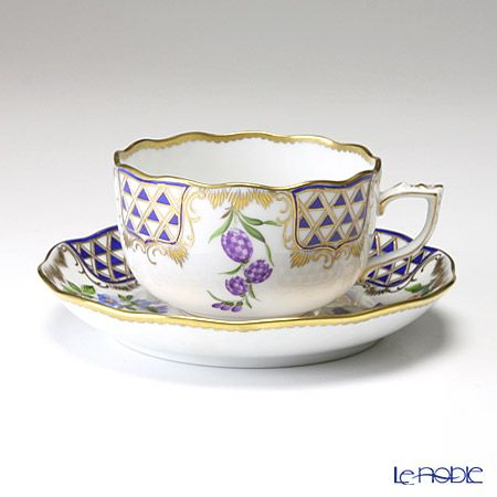 ヘレンド ブルーダイヤモンド MTFC 20724-0-00／20724 ティーカップ＆ソーサー 200ml