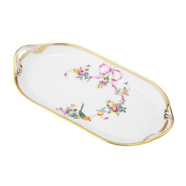 ヘレンド 地中海の庭 JM サービストレイ 23cm 02437-0-00