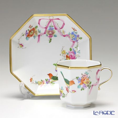 ヘレンド 地中海の庭 JM 04304-0-00 オクタゴナルカップ＆ソーサー