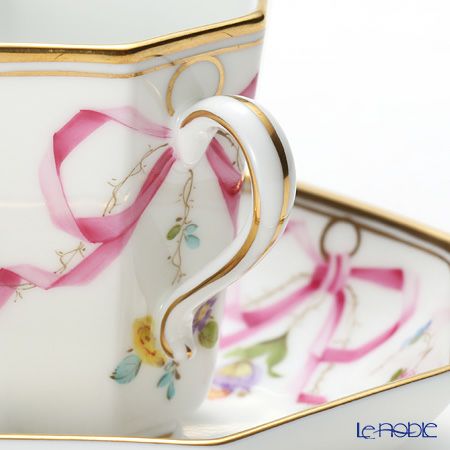 ヘレンド 地中海の庭 JM 04307-0-00 モカカップ＆ソーサー（オクタゴナル）