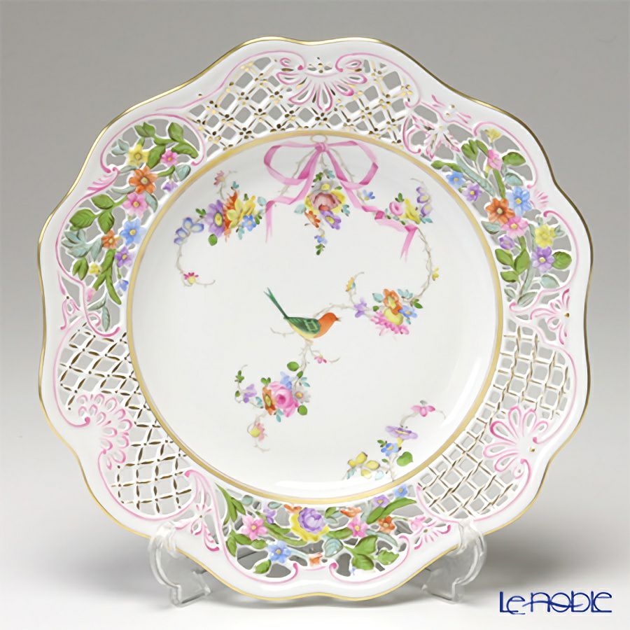 ヘレンド 地中海の庭 JM 08406-0-50 プレート（オープンワーク） 25.8cm