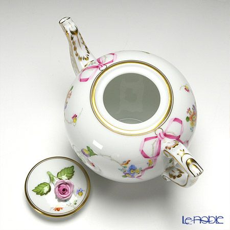 ヘレンド 地中海の庭 JM 20606-0-09／20604 ティーポット（ローズ） 800ml