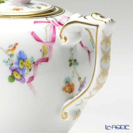 ヘレンド 地中海の庭 JM 20606-0-09／20604 ティーポット（ローズ） 800ml