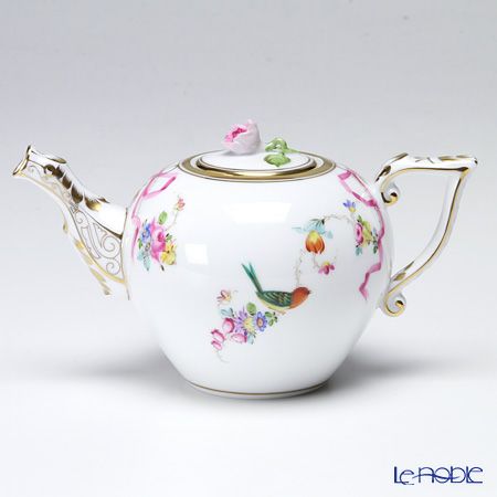 ヘレンド 地中海の庭 JM 20608-0-09／20605 ティーポット（ローズ） 400ml