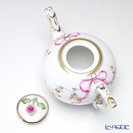 ヘレンド 地中海の庭 JM 20608-0-09／20605 ティーポット（ローズ） 400ml