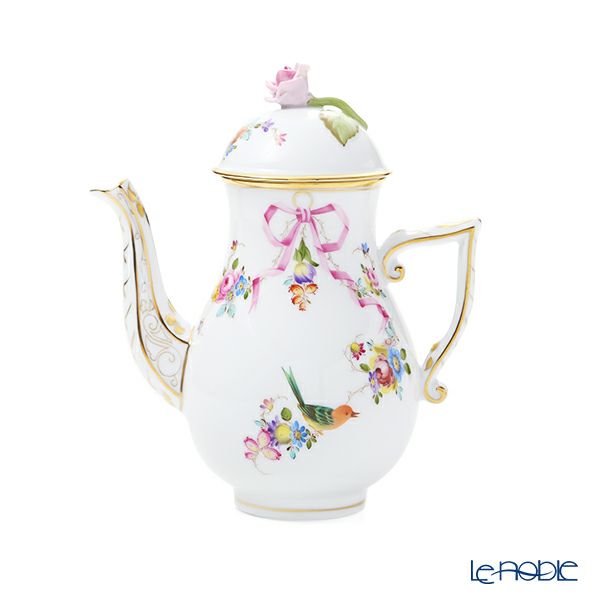 ヘレンド 地中海の庭 JM モカポット（ローズ） 400ml 20615-0-09