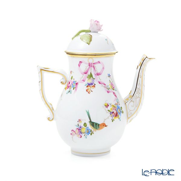 ヘレンド 地中海の庭 JM モカポット（ローズ） 400ml 20615-0-09