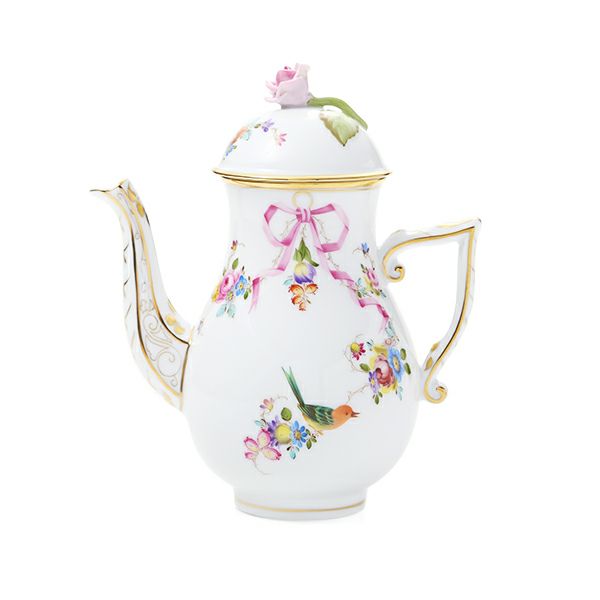 ヘレンド 地中海の庭 JM モカポット（ローズ） 400ml 20615-0-09
