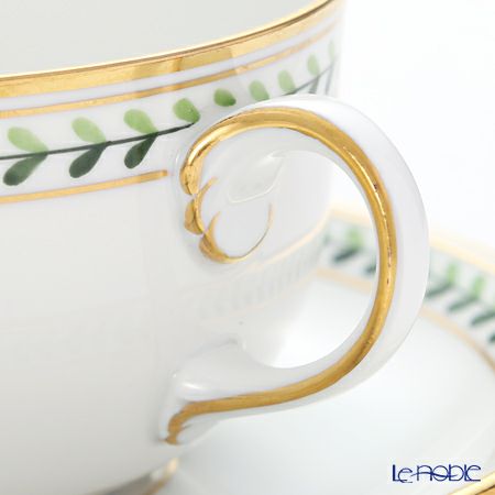 アウガルテン（AUGARTEN） ウィンナーリーフエッジ（5343） ブイヨンカップ＆ソーサー（001シューベルトシェイプ）