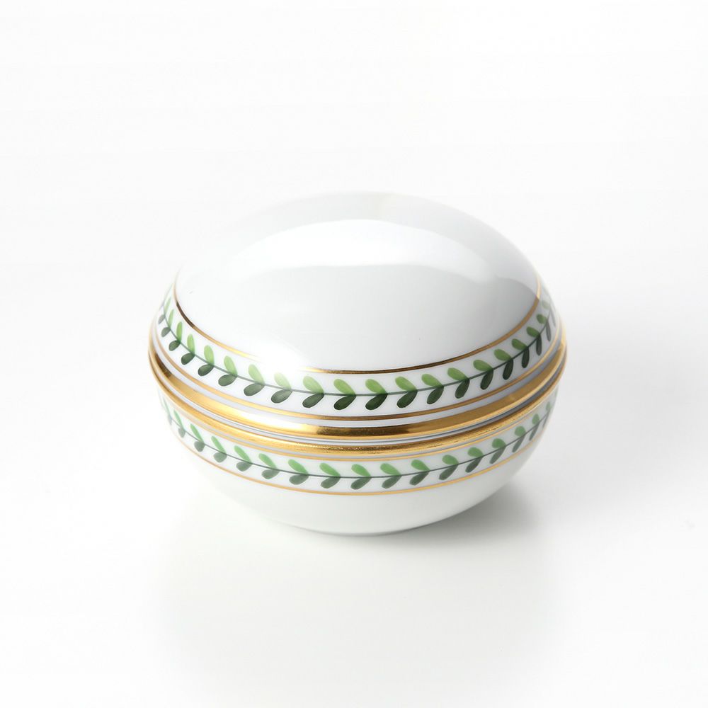 アウガルテン（AUGARTEN） ウィンナーリーフエッジ（5343） ジュエリーボックス 8cm （509）