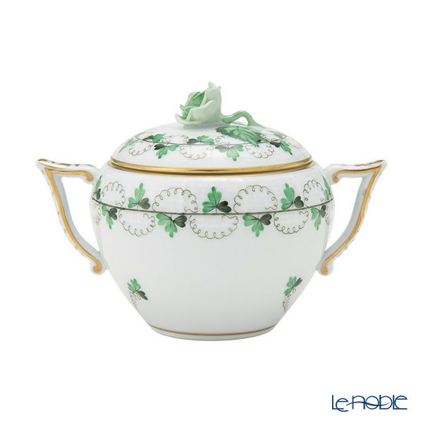 ヘレンド パセリグリーン PE 00472-0-09 シュガーポット ローズ 200ml