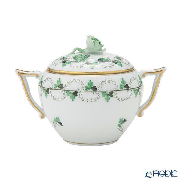 ヘレンド パセリグリーン PE 00472-0-09 シュガーポット ローズ 200ml