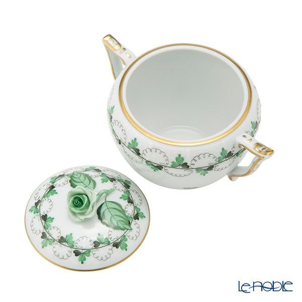 ヘレンド パセリグリーン PE 00472-0-09 シュガーポット ローズ 200ml