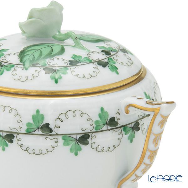 ヘレンド パセリグリーン PE 00472-0-09 シュガーポット ローズ 200ml