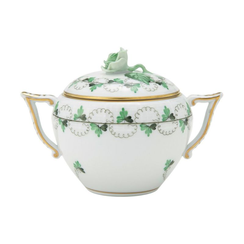 ヘレンド パセリグリーン PE 00472-0-09 シュガーポット ローズ 200ml