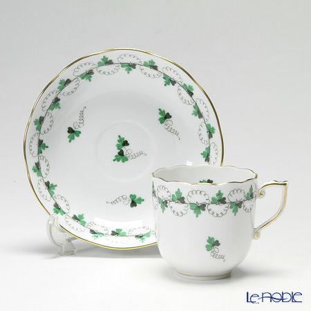 ヘレンド パセリグリーン PE 00707-0-00／707 モカカップ＆ソーサー 150ml